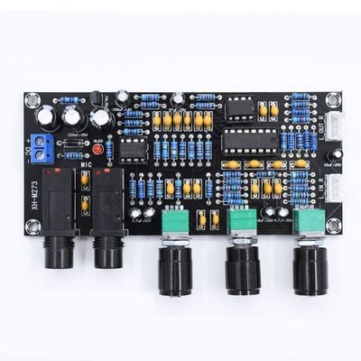 PT2399 NE5532 স্টেরিও অডিও পরিবর্ধনের জন্য DC12-24V ওয়ার্কিং ভোল্টেজ সহ মাইক্রোফোন এম্প্লিফায়ার বোর্ড