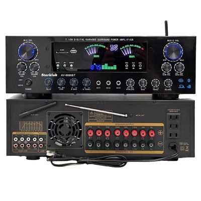 AV-8888BT পেশাদার ৭.১ চ্যানেল ২০০০W অতি-উচ্চ ক্ষমতা সম্পন্ন হোম থিয়েটার এমপ্লিফায়ার ব্লুটুথ ওয়্যারলেস হোম কেটিভি সারাউন্ড সাউন্ড সিস্টেম