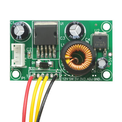 CA-1233 12V থেকে 5V থেকে 3.3V LCD পাওয়ার সাপ্লাই বোর্ড ভোল্টেজ রূপান্তর মডিউল ওয়্যার ডিসি-ডিসি স্টেপ-ডাউন মডিউল
