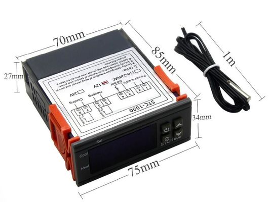 STC-1000 এসি ১১০V-২২০V ডিজিটাল আর্দ্রতা নিয়ন্ত্রক তাপমাত্রা থার্মোস্ট্যাট মনিটরিং সিস্টেম