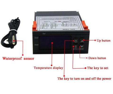 STC-1000 এসি ১১০V-২২০V ডিজিটাল আর্দ্রতা নিয়ন্ত্রক তাপমাত্রা থার্মোস্ট্যাট মনিটরিং সিস্টেম