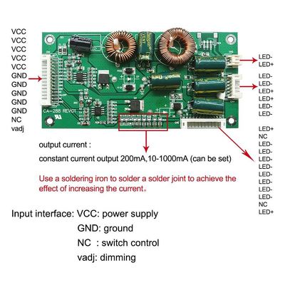 CA-288 ইউনিভার্সাল ব্যাকলাইট ইনভার্টার 26''-55'' 60V-165v স্বয়ংক্রিয়ভাবে সামঞ্জস্যপূর্ণ ভোল্টেজ
