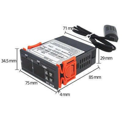 STC-3028 AC 220V DC 12V-24V আর্দ্রতা তাপমাত্রা নিয়ন্ত্রক ডুয়াল পাওয়ার মনিটরিং ডিভাইস