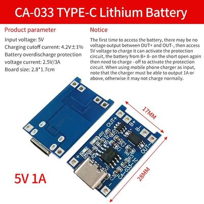 CA-033 BMS ব্যাটারি প্রোটেকশন বোর্ড 4.5V-5V লিথিয়াম ব্যাটারি চার্জার মডিউল