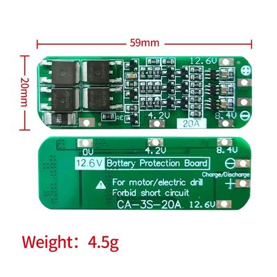 CA-3S-20A-E 11.1V 12V 12.6V BMS ব্যাটারি সুরক্ষা বোর্ড লিথিয়াম 3s BMS মডিউল