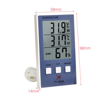1.8F নির্ভুলতা তাপমাত্রা আর্দ্রতা মিটার C/F LCD ডিসপ্লে সেন্সর প্রোব আবহাওয়া স্টেশন