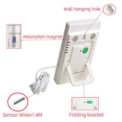 1.8F নির্ভুলতা তাপমাত্রা আর্দ্রতা মিটার C/F LCD ডিসপ্লে সেন্সর প্রোব আবহাওয়া স্টেশন