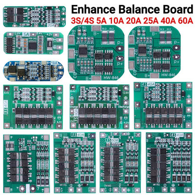 3S 4S 25A 40A 60A BMS ব্যাটারি সুরক্ষা বোর্ড লি-আইন ব্যাটারি চার্জিং বোর্ড