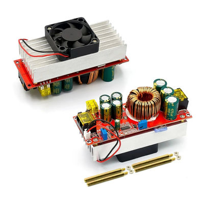 1800W 40A ডিসি-ডিসি বুস্ট কনভার্টার বোর্ড 10-60V ফ্যান দ্বারা 12-90V বুস্ট পাওয়ার মডিউলের জন্য