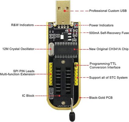 CH341 মডিউল CH341 24 25 সিরিজ EEPROM ফ্ল্যাশ BIOS ইউএসবি প্রোগ্রামার মডিউল 93CXX/25CXX /24CXX