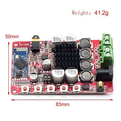 CA-7492 ব্লুটুথ 5.0 অডিও এম্প্লিফায়ার বোর্ড 2 * 50W আউটপুট এবং DC8-25V পাওয়ার সাপ্লাই সহ