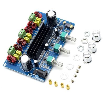 CA-3166B ব্লুটুথ 5.0 এম্প্লিফায়ার বোর্ড 2 * 50W + 100W 2.1 চ্যানেল TPA3116D2 DC12 ~ 24V পাওয়ার সাপ্লাই সহ