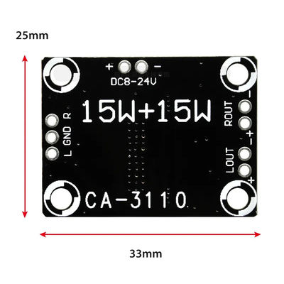 CA-3110 ডিজিটাল এম্প্লিফায়ার বোর্ড 2x15W স্টেরিও ক্লাস D 8-24V DC TPA3110 চিপ সহ