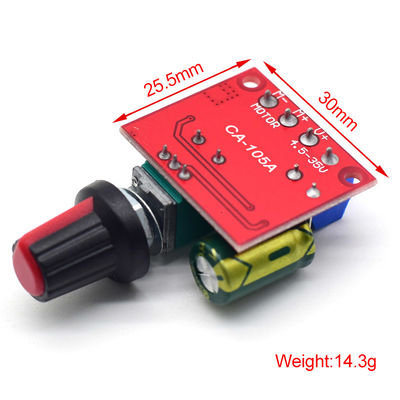 CA-105A মিনি 5A ডিসি মোটর স্পিড কন্ট্রোলার মডিউল ম্যাক্স 90W 3V-35V