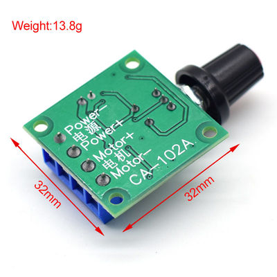 CA-102A পিডব্লিউএম মোটর স্পিড রেগুলেটর 2A 30W 1.8V 3V 5V 6V 12V ডিসি মোটর গভর্নর গতি নিয়ন্ত্রক