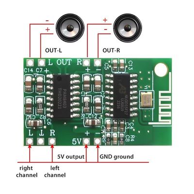 CA-8469 5V ক্লাস D PAM8403 5.0 ব্লুটুথ অডিও পাওয়ার অ্যামপ্লিফায়ার মডিউল বোর্ড ডিজিটাল উপাদান