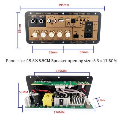 ব্যক্তিগত ছাঁচ NO 2 2.0 চ্যানেল 100W BT Mono Amplifier Board for Home/Car HiFi Karaoke