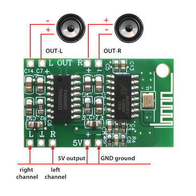 কমপ্যাক্ট 35mmx20mm 5V ব্লুটুথ 5.0 PAM8403 ডিজিটাল অডিও পাওয়ার এম্প্লিফায়ার বোর্ড