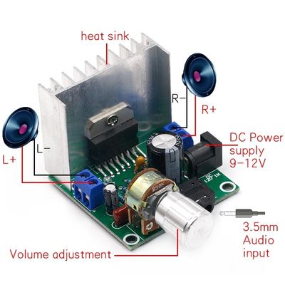 DIY কিট অডিও অ্যামপ্লিফায়ার বোর্ডের জন্য TDA7297 চিপ সহ 15W ডুয়াল-চ্যানেল ডিজিটাল অ্যামপ্লিফায়ার মডিউল