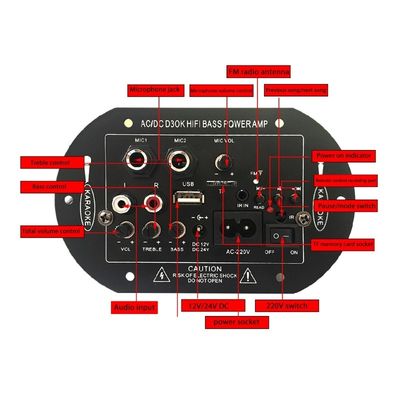 D3OK HIFI বাস পাওয়ার হোম এম্প্লিফায়ার বোর্ড 2 চ্যানেল ব্লুটুথ 4.2 এবং 12V 24V 220V অডিও এম্প্লিফায়ার বোর্ড