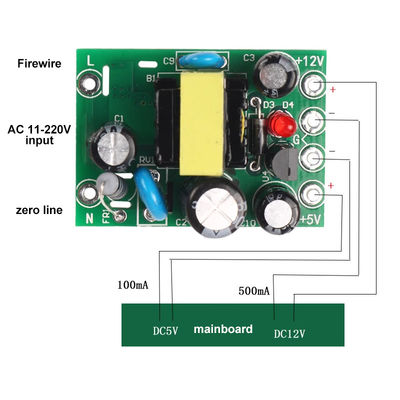 স্ট্যান্ডার্ড মাউন্ট টাইপ AC-DC 110-220V সুইচিং পাওয়ার সাপ্লাই মডিউল 6W আউটপুট পাওয়ার সহ