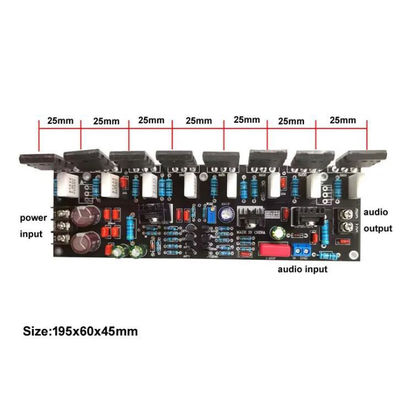 2.0 চ্যানেল 400W ট্রানজিস্টর পাওয়ার এম্প্লিফায়ার বোর্ড 1943 5200 রিয়ার স্টেজ অডিও বর্ধন