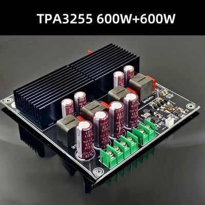 পেশাদার অডিওর জন্য SAMP-200 HIFI ডুয়াল কোর TPA3255 600W ক্লাস ডি ডিজিটাল পাওয়ার অ্যামপ্লিফায়ার