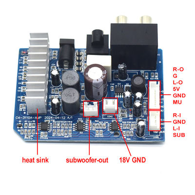 TPA3110 ডিজিটাল সাবউফার এম্প্লিফায়ার বোর্ড 8-24V 2 * 15W 2.0 চ্যানেলের জন্য ব্যক্তিগত ছাঁচ NO