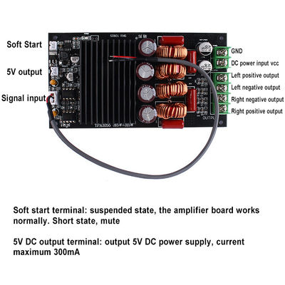 300W*2 ডুয়াল চ্যানেল 2.0 ডিজিটাল এম্প্লিফায়ার বোর্ড HIFI রিসিভার এম্প্লিফায়ার মডিউল