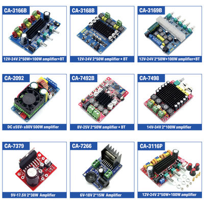 2x50W ডুয়াল চ্যানেল স্পিকার 3.5mm AUX অডিও স্টেরিও বিটি 5.0 এম্প ডিজিটাল এইচআইএফআই পাওয়ার এম্প্লিফায়ার বোর্ড