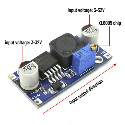 LED এবং LCD সামঞ্জস্যপূর্ণ 43 * 22mm সুপার XL6009 নিয়মিত আউটপুট সহ DC-DC বুস্ট মডিউল