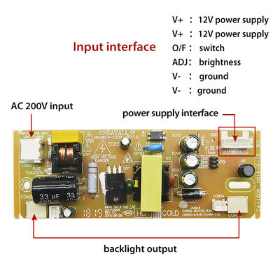 এক এলসিডি টিভি ডিসপ্লে KZ1209 LED স্ট্রিপ ব্যাকলাইট DC 12V-3A আউটপুট সহ ধ্রুবক বর্তমান পাওয়ার সাপ্লাই মডিউল