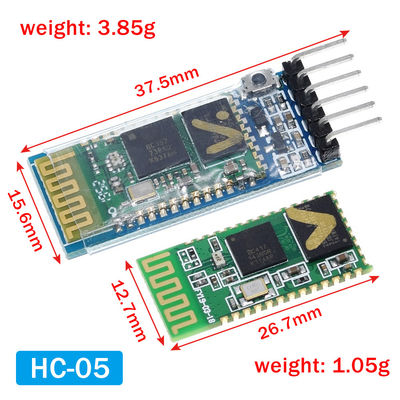 ওয়্যারলেস ব্লুটুথ মডিউল HC-05 HC-06 2.4G ফ্রিকোয়েন্সি 3.3V টিটিএল স্তর এবং 10 মিটার রেঞ্জ ইউএআরটি রূপান্তরকারী সহ আরএফ ট্রান্সিভার