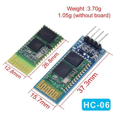 ওয়্যারলেস ব্লুটুথ মডিউল HC-05 HC-06 2.4G ফ্রিকোয়েন্সি 3.3V টিটিএল স্তর এবং 10 মিটার রেঞ্জ ইউএআরটি রূপান্তরকারী সহ আরএফ ট্রান্সিভার
