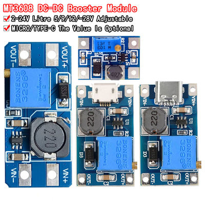 Creatall MT3608 ডিসি-ডিসি বুস্ট মডিউল 2A বুস্ট বোর্ড ইনপুট ভোল্টেজ 2-24V আউটপুট ভোল্টেজ 30V