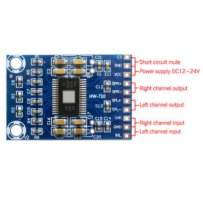 TPA3116D2 চিপ ডিজিটাল এম্প্লিফায়ার বোর্ড 50W + 50W আউটপুট এবং 12V-24V DC পাওয়ার সহ