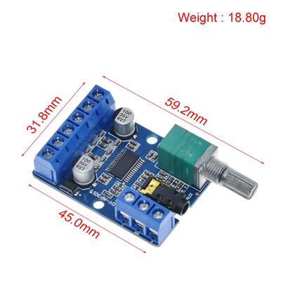 DIY অডিও প্রকল্পের জন্য 12V/24V পাওয়ার সাপ্লাই সহ 30Wx2 হাই পাওয়ার স্টেরিও ডিজিটাল অ্যামপ্লিফায়ার বোর্ড