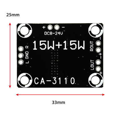2x15W স্টেরিও ক্লাস ডি ক্লাস 8-24V উচ্চ ক্ষমতা TPA3110 এম্প্লিফায়ার অডিও বোর্ড ব্যক্তিগত ছাঁচ