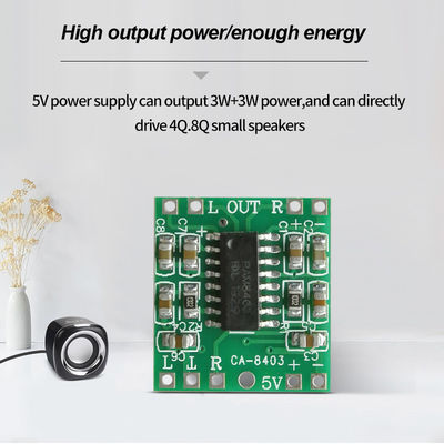 2*3W DC 5V ক্লাস ডি অডিও মডিউল PMA8403 আল্ট্রা-ছোট অডিও পণ্যগুলির জন্য এম্প্লিফায়ার বোর্ড