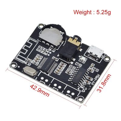 PAM8406 BT 5.0 DIY কিট লিনিয়ার অডিও পাওয়ার এম্প্লিফায়ার বোর্ড DC3.7-5V স্টেরিও অডিও XY-P5W