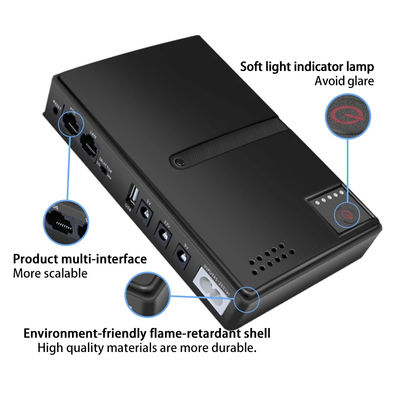 মিনি 10400mAh 36W রুটার মডেম সিসিটিভি সিকিউরিটি ক্যামেরা এসি ডিসি কনফিগারযোগ্য পাওয়ার উত্সের জন্য অবিচ্ছিন্ন পাওয়ার সাপ্লাই (ইউপিএস)
