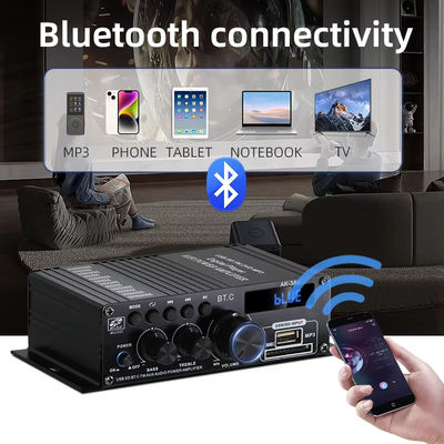 AK-380 2.0 চ্যানেল ব্লুটুথ v5.0 অডিও এম্প্লিফায়ার হোম থিয়েটারের জন্য 100-300W আউটপুট পাওয়ার সহ