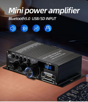 AK-380 2.0 চ্যানেল ব্লুটুথ v5.0 অডিও এম্প্লিফায়ার হোম থিয়েটারের জন্য 100-300W আউটপুট পাওয়ার সহ
