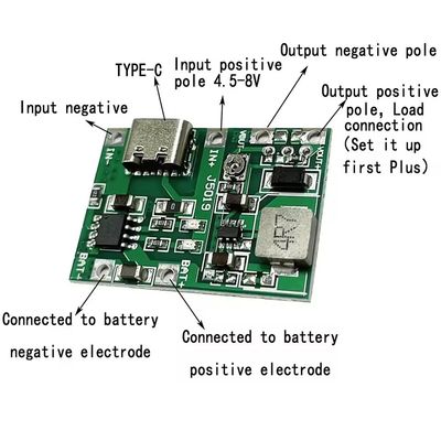 টাইপ-সি ইউএসবি 3.7V 9V 5V 2A ডিসি-ডিসি রূপান্তরকারী বোর্ড মাউন্ট লিথিয়াম লিথিয়াম আয়ন 18650 ব্যাটারি চার্জার 18650 চার্জার স্টেপ বুস্ট পাওয়ার সাপ্লাই মডিউল