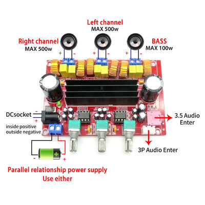 CA-3116P 2*50W+100W ডিজিটাল অ্যামপ্লিফায়ার বোর্ড হাই-পারফরম্যান্স লিনিয়ার অডিও অ্যামপ্লিফায়ার মডিউল ডুয়াল চ্যানেল সহ