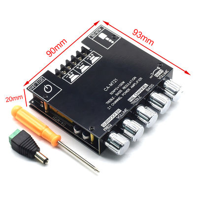 ZK-MT21 2.1 চ্যানেল সাবউফার এম্প্লিফায়ার মডিউল 5.0BT 12V 24V 2*50W+100W পাওয়ার হোম ব্যবহার স্পিকার সিস্টেমের জন্য প্লাস্টিকের বোর্ড
