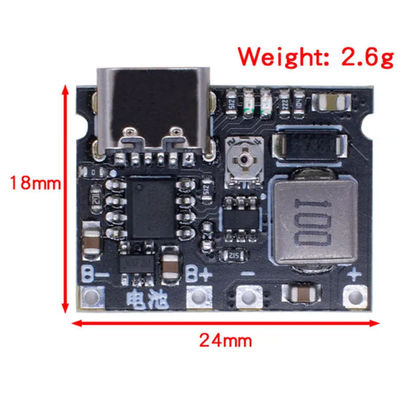 3.7V থেকে 9V 5V 2A ডিসি-ডিসি স্টেপ আপ বুস্ট মডিউল 18650 লিথিয়াম ব্যাটারি চার্জিং ডিসচার্জিং বোর্ড টাইপ-সি ডিসি টিপি 4056