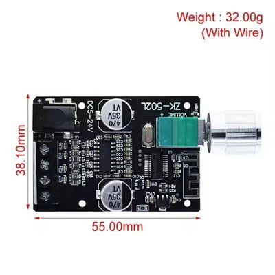 ব্লুটুথের জন্য ZK-502L মিনি 5.0 ডিসি 5-24V 50Wx2 স্টেরিও পাওয়ার এম্প্লিফায়ার ব্লুটুথ এম্প্লিফায়ার স্পে জন্য ওয়্যারলেস অডিও ডিজিটাল বোর্ড