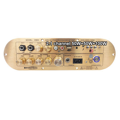 হাই-পাওয়ার D900 2x50W+100W হোম এম্প্লিফায়ার ইম্পোর্টেড আইসি ব্লুটুথ বোর্ডের সাথে 2.1 চ্যানেল হাই এবং লো টোন সাবউফার