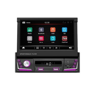 7-Inch Telescopic 1 Din Screen Car for MP5/MP3 Player Smart for BT Wireless Universal Card-Insertable Radio Carplay Android Auto